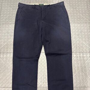 J Crew 770 Straight Leg Broken-In Cotton Chino Pant 35x32 Navy Blue